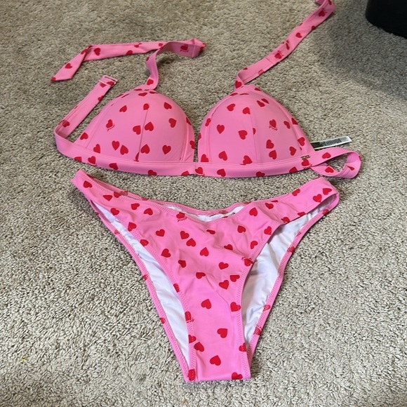 Victoria Secret PINK  Heart Bikini NWOT size XL - Picture 2 of 7